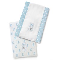 Полотенчики SwaddleDesign Marquisette Baby Burpie Marquisette Baby Burpie Classic Disney - Pastel Blue Little Mickey
