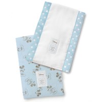 Полотенчики SwaddleDesign Marquisette Baby Burpie Marquisette Baby Burpie Taupe Gray Mickey on Pastel Blue