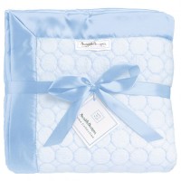 Детский плед SwaddleDesigns Pastel Blue Puff Circles 137х183 см