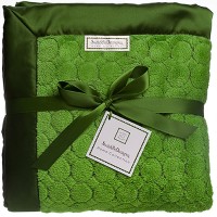 Детский плед SwaddleDesigns Pure Green Puff Circles 137х183 см