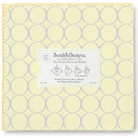 Фланелевая пеленка для новорожденного SwaddleDesigns Пастель круги желтая