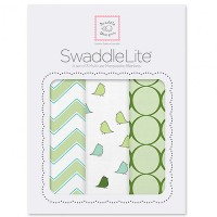 Набор пеленок SwaddleDesigns SwaddleLite Chic Chevron Lite Kiwi, 3 шт