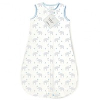 Фланелевый спальный мешок SwaddleDesigns zzZipMe Sack Flannel Pstl PB Elephant (6-12 мес.)