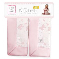 Комфортеры SwaddleDesigns Muslin baby Lovies Pink Butterflies, 2 шт.