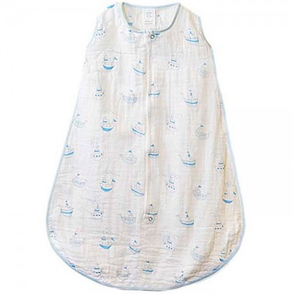 Спальный мешок SwaddleDesigns Muslin zzZipMe Sack - Little Ships (6-12 мес)