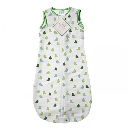 Фланелевый спальный мешок SwaddleDesigns zzZipMe Sack 3-6M Flannel PG Lt Chickies