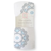 Пеленка детская тонкая SwaddleDesigns Маркизет Bright Blue Medallions