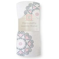 Пеленка детская тонкая SwaddleDesigns Маркизет Bright Pink Medallions