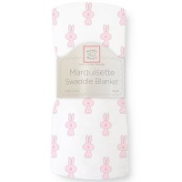 Пеленка детская тонкая SwaddleDesigns Маркизет Little Bunnie Pstl Pink