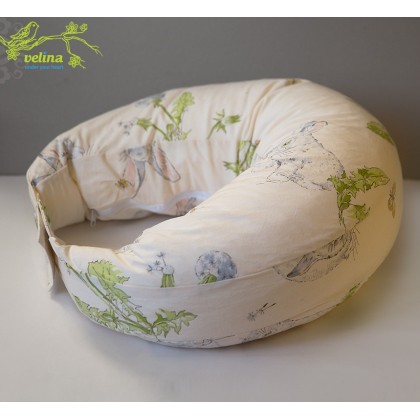 Подушка для кормления Velina "Зайчики в одуванчиках"