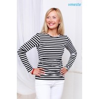 Лонгслив для беременных и кормящих Vmeste полоска черно-белая