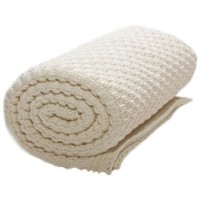 Вязаный плед из органического хлопка Wallaboo Экрю