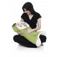 Конверт-лепесток Wallaboo Замша и хлопок, цвет лайм 