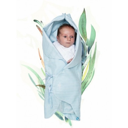 Конверт "Лепесток" Light Cotton Голубой, Wallaboo