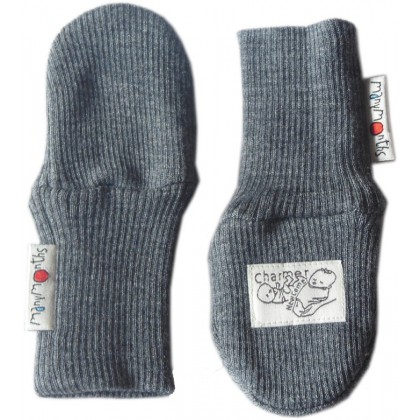 Рукавички двухслойные без пальца  ManyMonths Серые