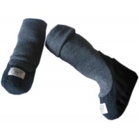 Высокие пинетки из шерстяного трикотажа ManyMonths Серые