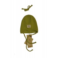 Чепчик из шерстяного трикотажа Зеленый ManyMonths