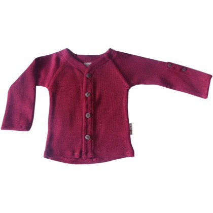 Кардиган из шерстяного трикотажа ManyMonths Бордовый