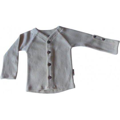 Кардиган из шерстяного трикотажа ManyMonths Натуральный