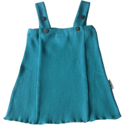 Сарафан из шерстяного трикотажа ManyMonths Бирюзовый