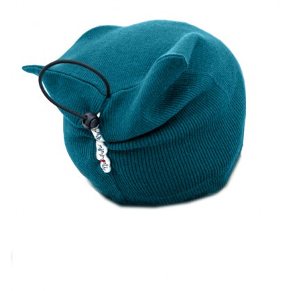 Шапочка из шерстяного трикотажа Бирюзовая ManyMonths