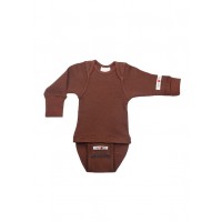 Боди-кофта ManyMonths, шерсть мериноса, цвет Шоколадный