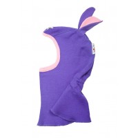 Шлемик с ушками ManyMonths, шерсть мериноса, цвет Лиловый