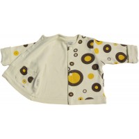 Кофточка двусторонняя из хлопка ManyMonths Натуральный/Круги