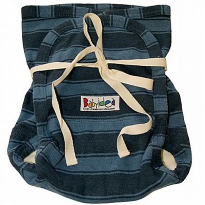 Трикотажный подгузник Babyidea Hemp Hour Strap Сине-голубые полосы до 3 лет (2 шт)