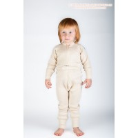 Термокомбинезон из шерстяного трикотажа Натуральный ManyMonths