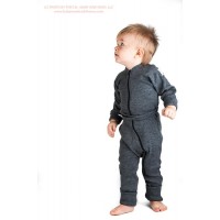 Термокомбинезон из шерстяного трикотажа Серый ManyMonths