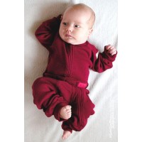 Термокомбинезон из шерстяного трикотажа Бордовый ManyMonths