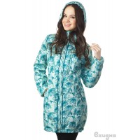 Слингокуртка демисезонная 3в1 Mum's Era "Челси", цвет зеленые цветы