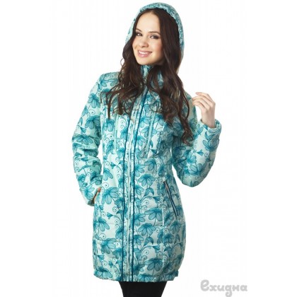 Слингокуртка демисезонная Ехидна "Челси", цвет зеленые цветы