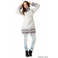 Слингокуртка зимняя  "ИНГРИД", цвет олени/жемчуг