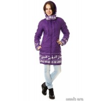 Слингокуртка зимняя "ИНГРИД", цвет олени/фиолет