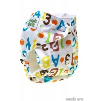 Многоразовый подгузник "Математика" белый Mum's Era ( 2 вкладыша)