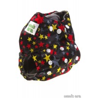 Многоразовый угольный подгузник "Звезды" черный Mum's Era (2 вкладыша)