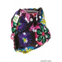 Многоразовый угольный подгузник "Тропики" шоколад Mum's Era (2 вкладыша)