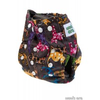 Многоразовый угольный подгузник "Котики" шоколад Mum's Era (2 вкладыша)