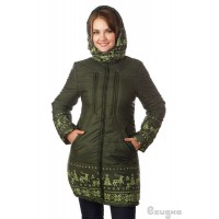 Слингокуртка зимняя "МОНРЕАЛЬ-2014" Олени/зел "Ехидна"