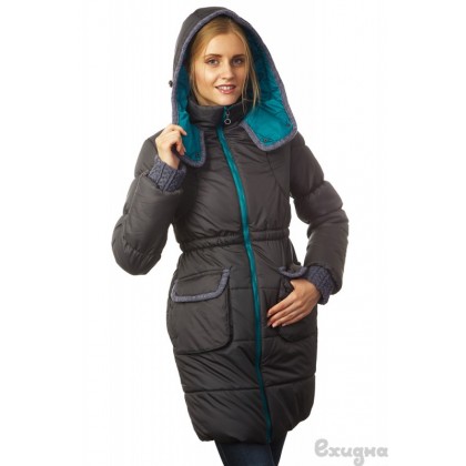 Слингокуртка зимняя "ГЕРДА" антрацит/м.волна "Ехидна"