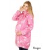 Слингокуртка демисезонная Ехидна "Глорис" Розовая/белые цветы