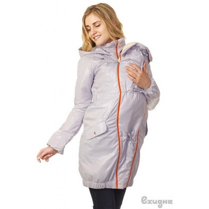 Слингокуртка демисезонная Ехидна "Глорис" Сер/оранж