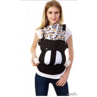 Рюкзачок-переноска "Цветы" черный Mum's Era