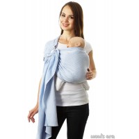 Слинг с кольцами  Mum's Era "ДИАМАНТ", цвет скай