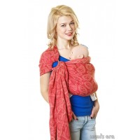 Слинг с кольцами "Пейсли" Коралл Mum's Era